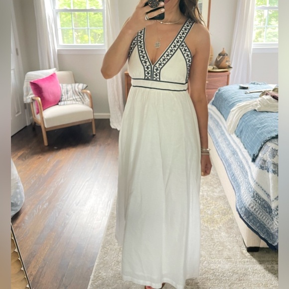 J. Crew White and Black Maxi Dress - Picture 1 of 11
